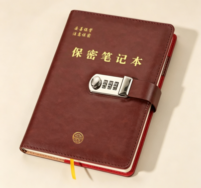 保密笔记本A5带页码带锁
